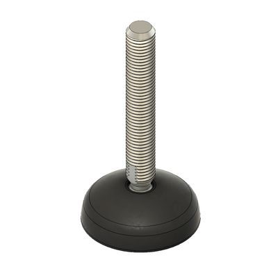 MODULAR SOLUTIONS PLASTIC FOOT<br>60 DIA, M16 W/ JAM NUT